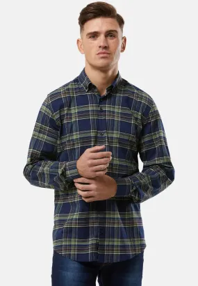 6th Sense BD Gold Long Sleeve Check Shirt O#15 - Navy/Green