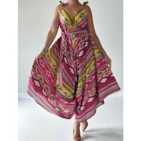 African Print Ankara Style Harem Pants Jumper Romper