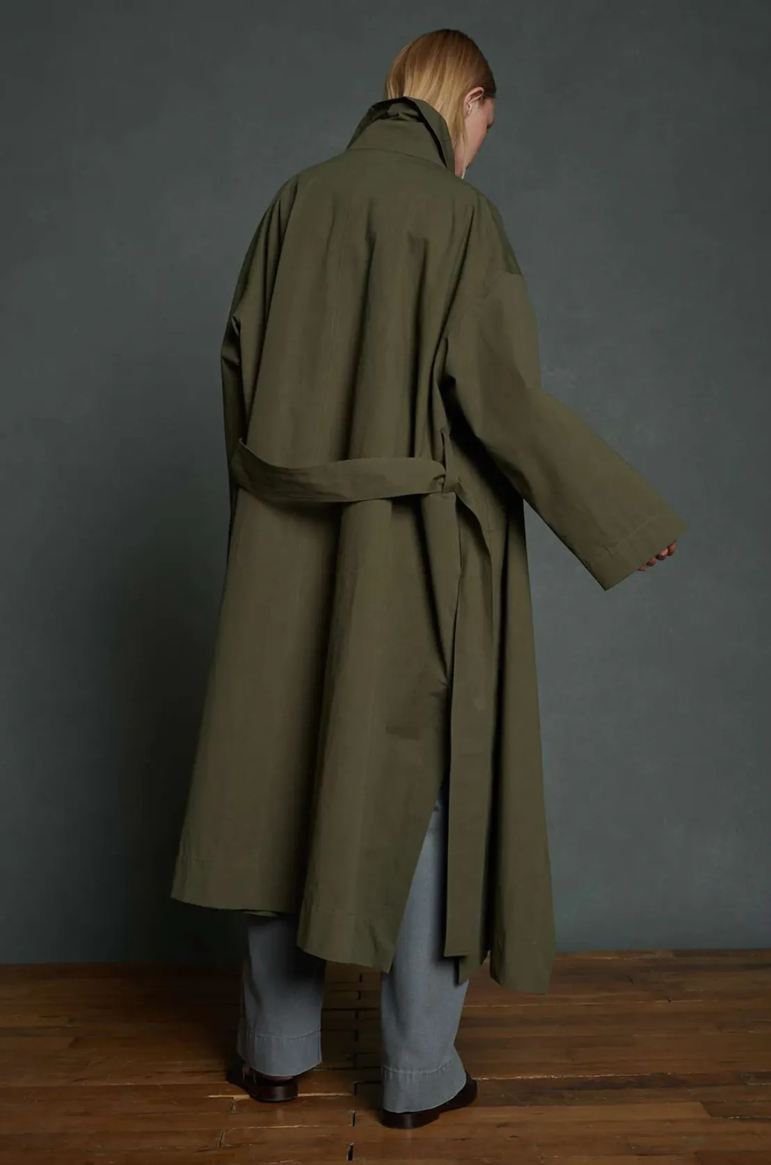 Albatros Vert de Gris Trench Coat