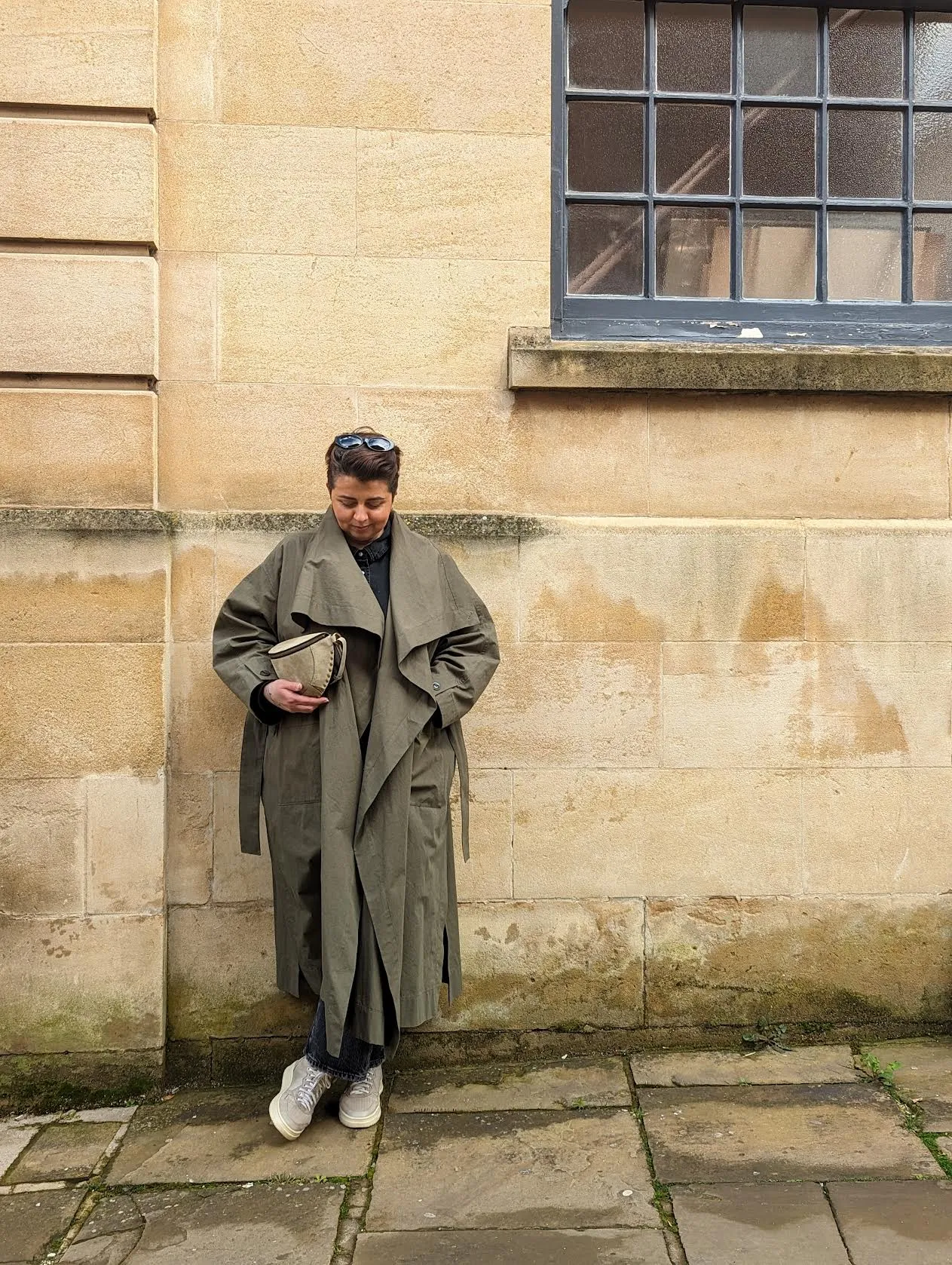 Albatros Vert de Gris Trench Coat