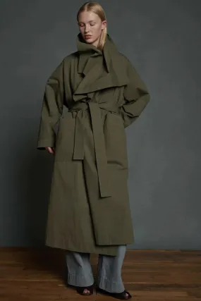 Albatros Vert de Gris Trench Coat