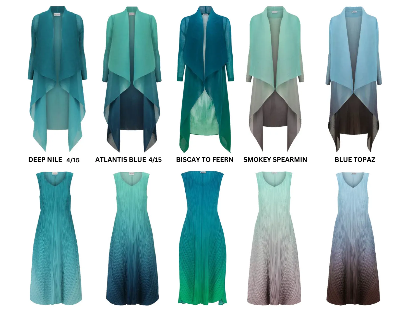 Alquema Long Collare Coat - BLUE TOPAZ