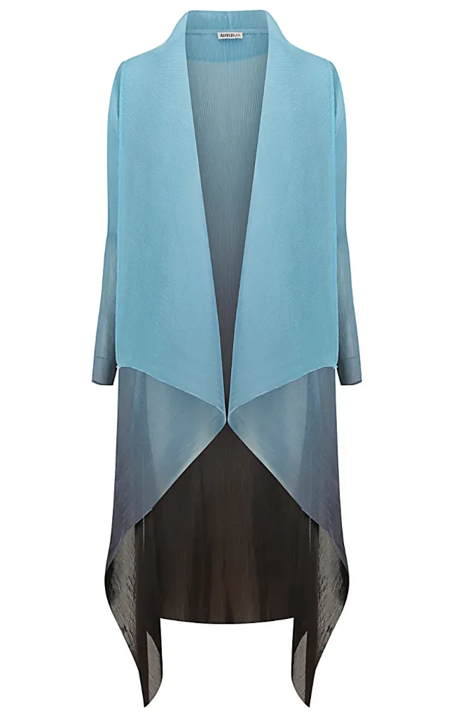 Alquema Long Collare Coat - BLUE TOPAZ