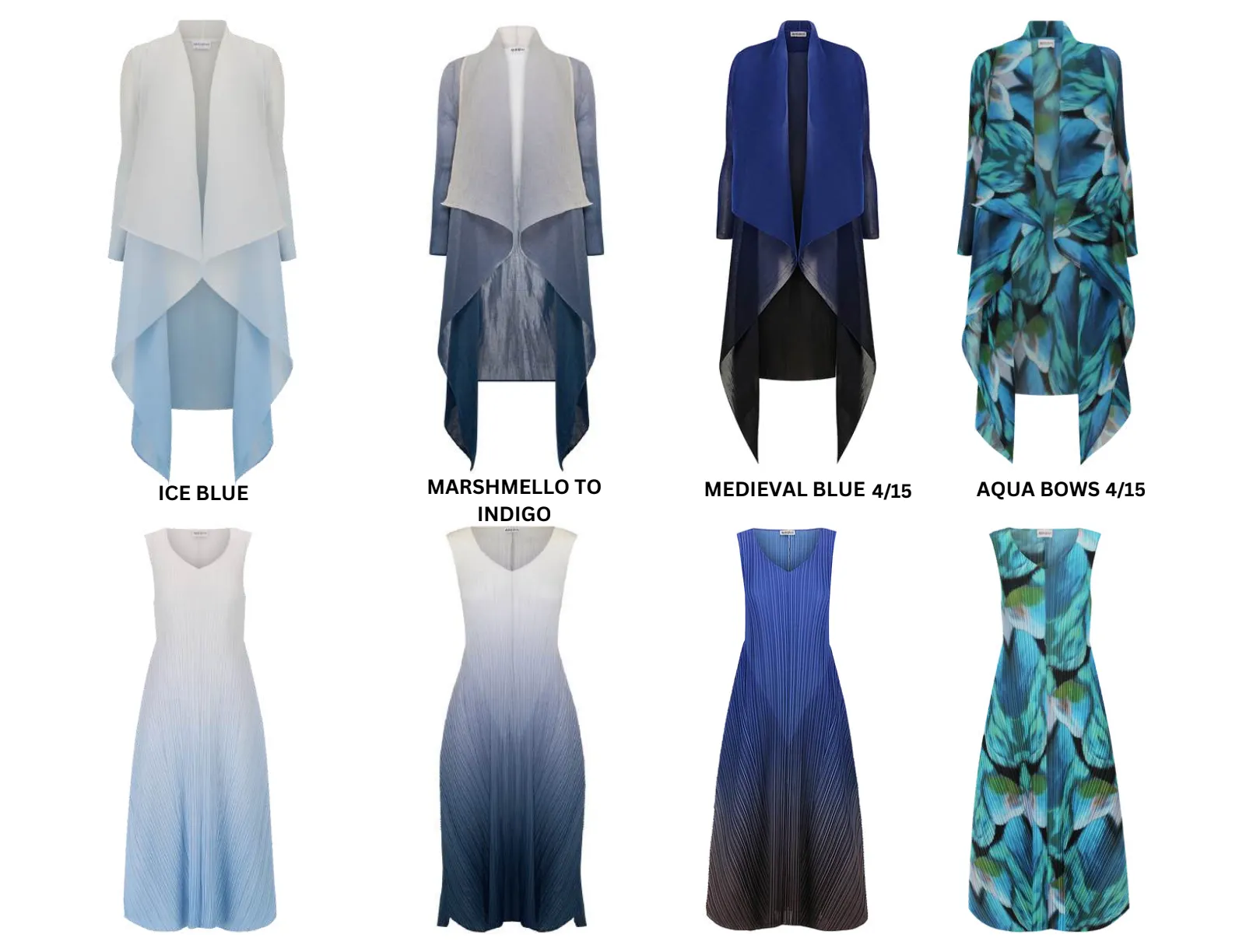 Alquema Long Collare Coat - BLUE TOPAZ