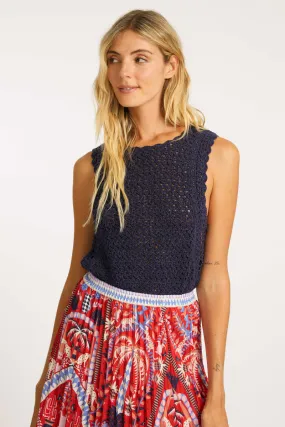 Amelie Peacoat Navy Top