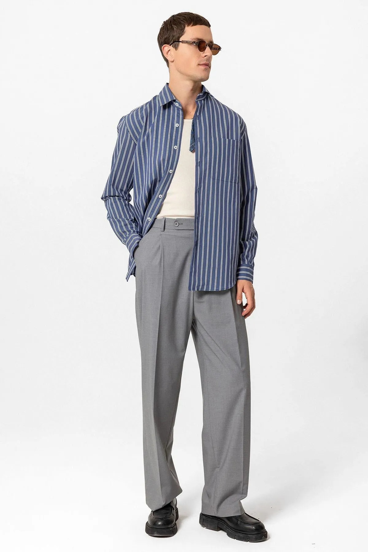 ANT Regular Fit Long Sleeve Striped Men's Shirt - Rockville