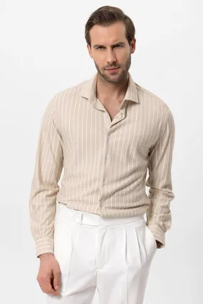 ANT Slim Fit Striped Long Sleeve Men's Shirt - Valladolid