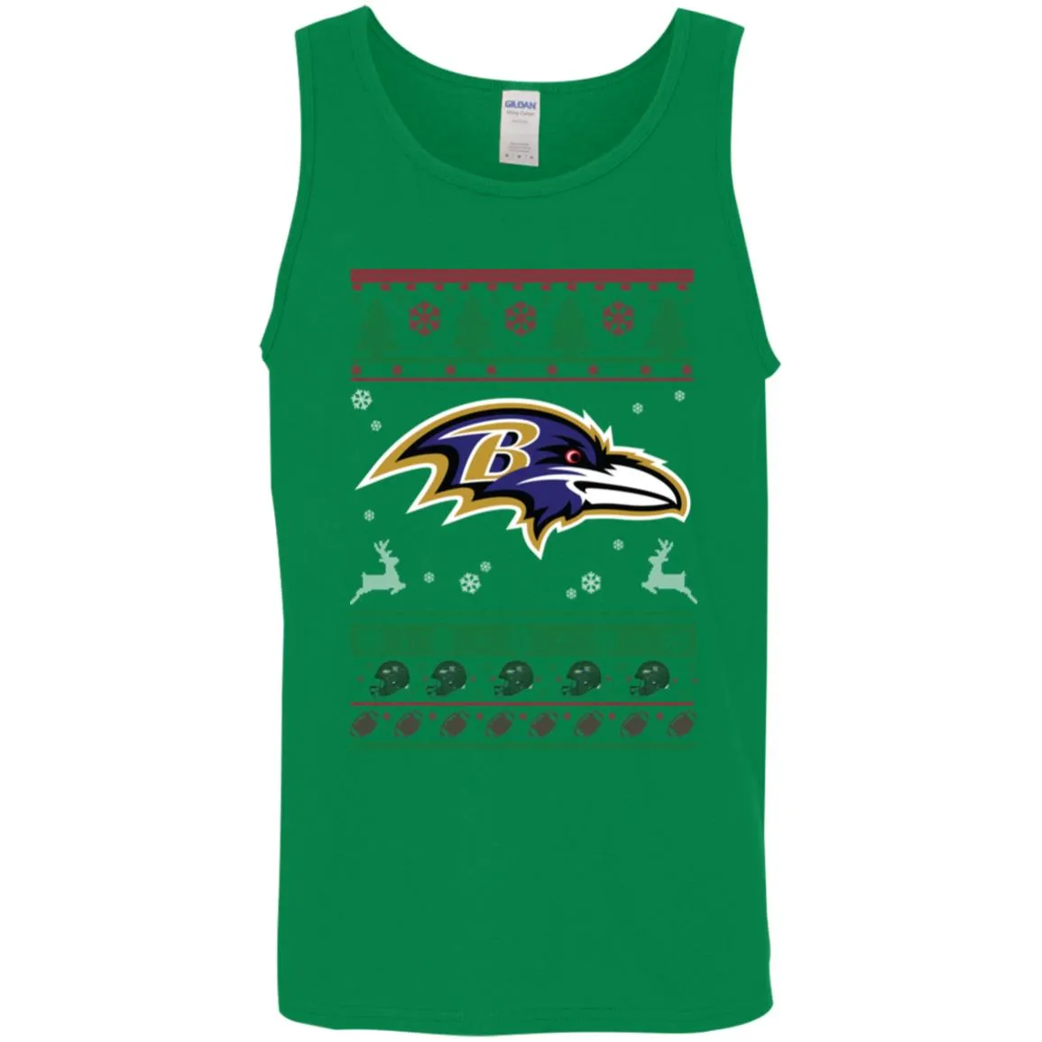 Baltimore Ravens Logo Football Teams Ugly Christmas Sweater Men Tank Top