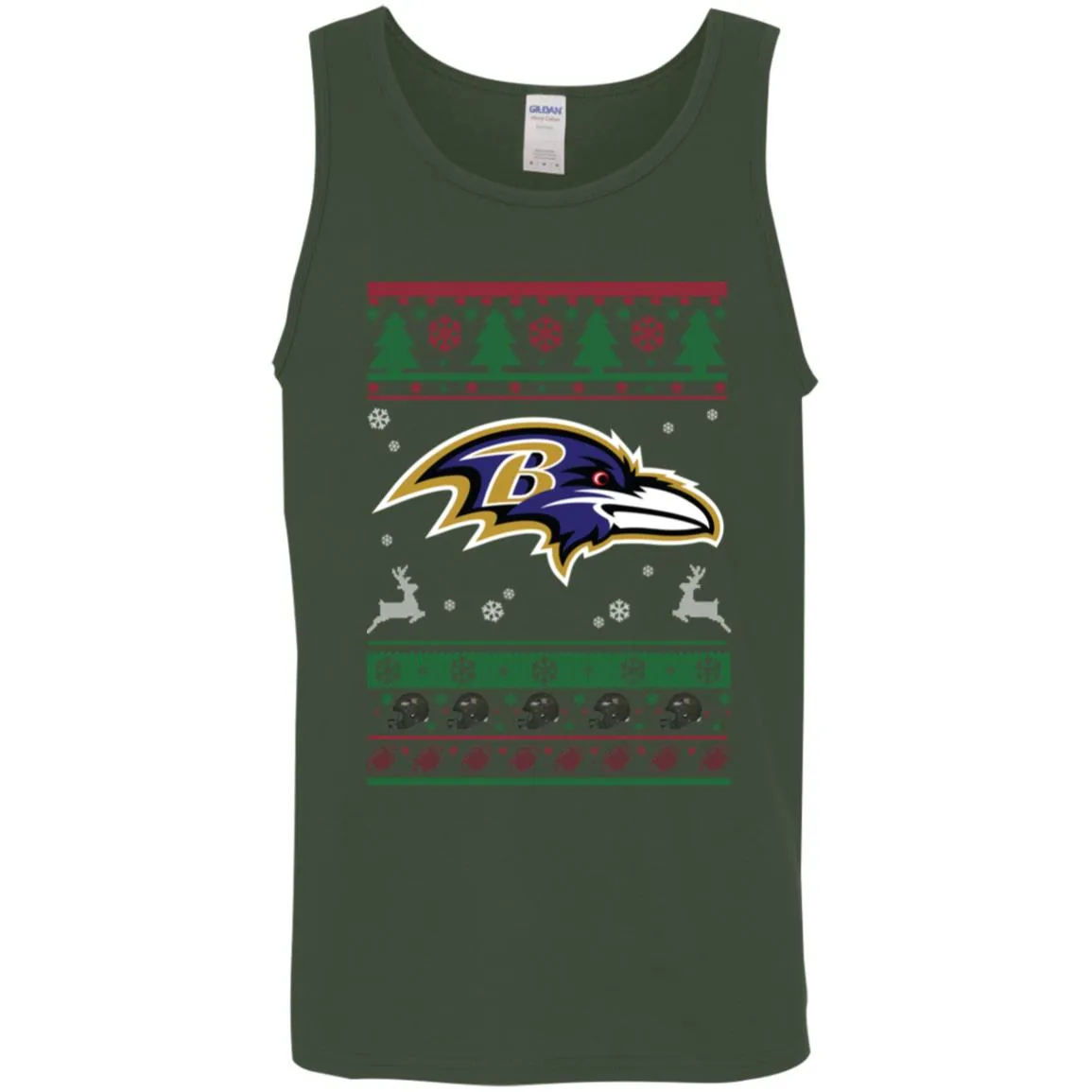 Baltimore Ravens Logo Football Teams Ugly Christmas Sweater Men Tank Top