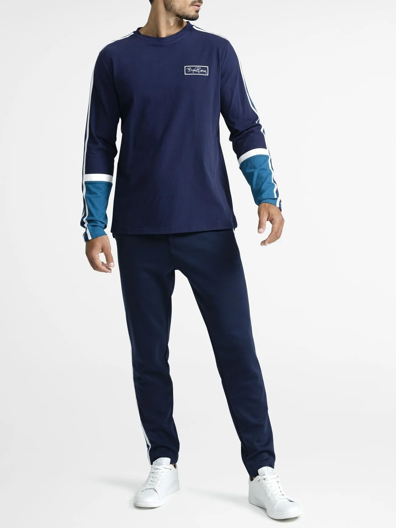 BJORN BORG Signature Long Sleeve TShirt Top Peacoat Blue