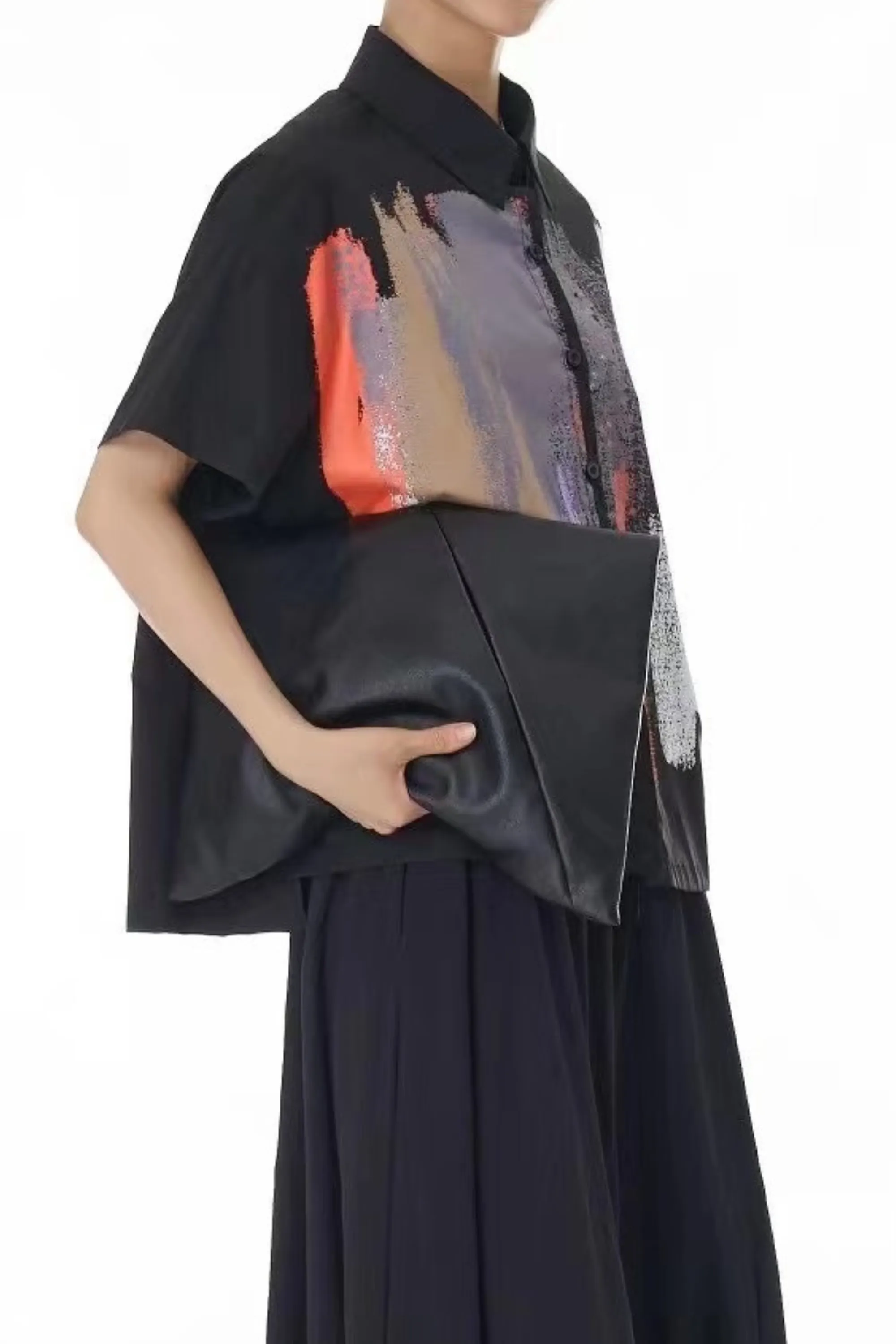 Black Surface Printed Shirt