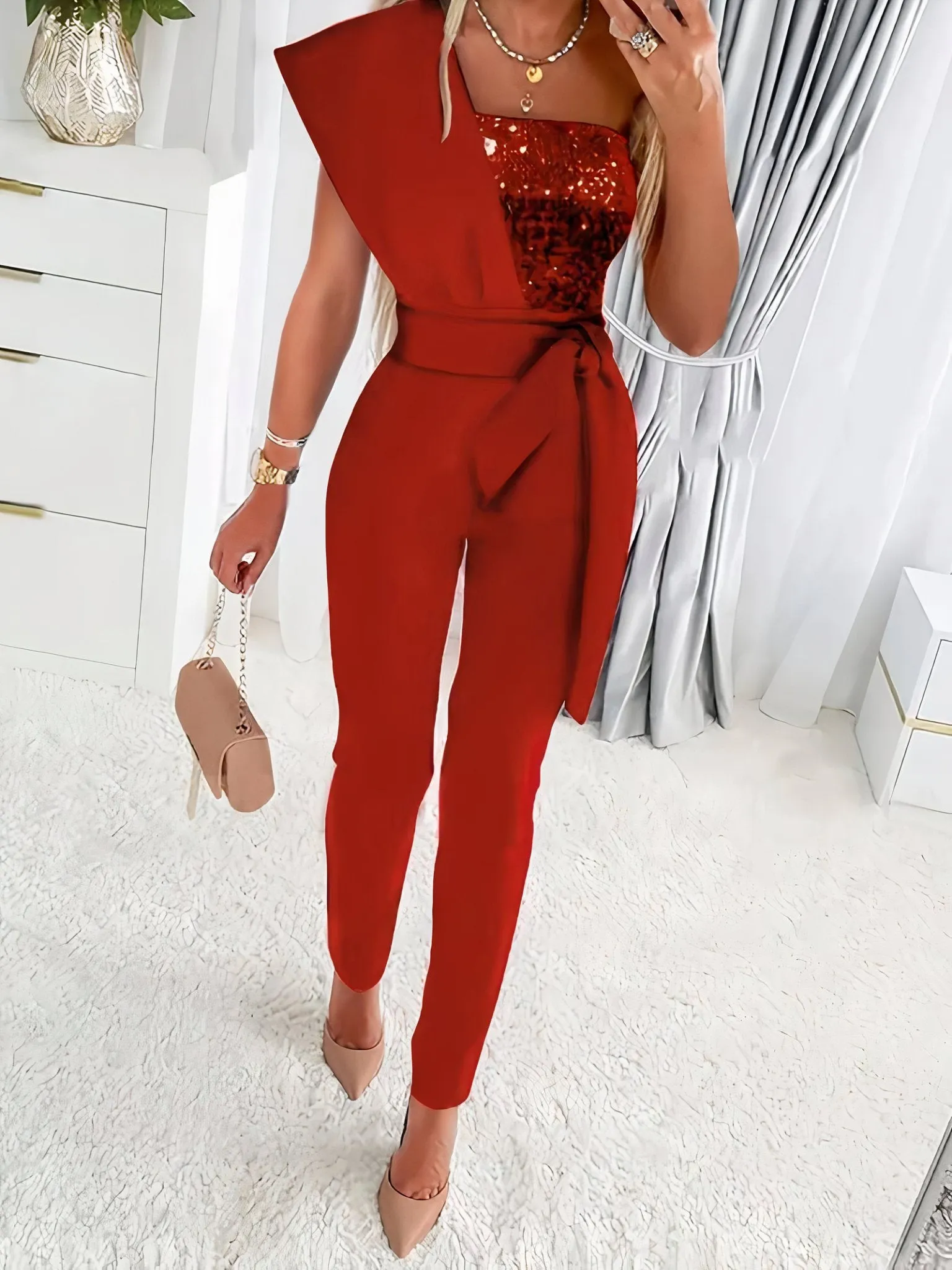 Bodycon Jumpsuit with Sequin