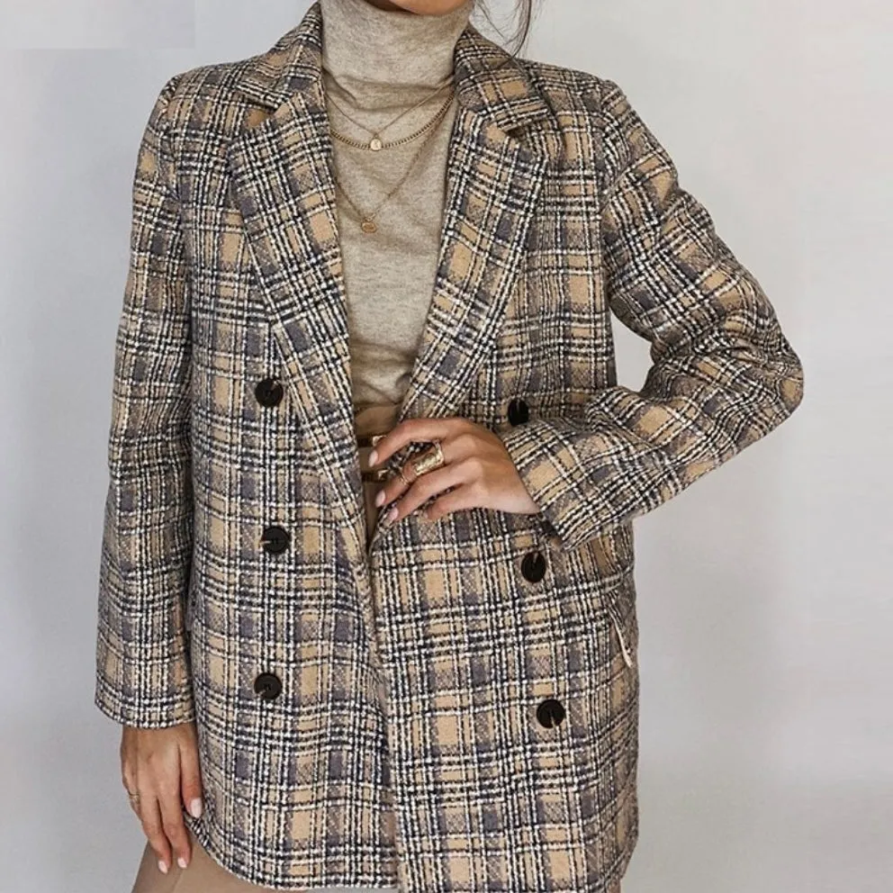 Brigid Night Plaid Blazer