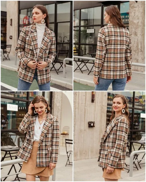 Brigid Night Plaid Blazer