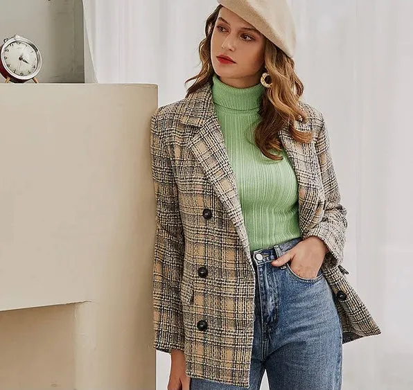 Brigid Night Plaid Blazer