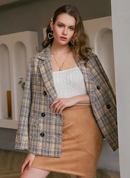 Brigid Night Plaid Blazer