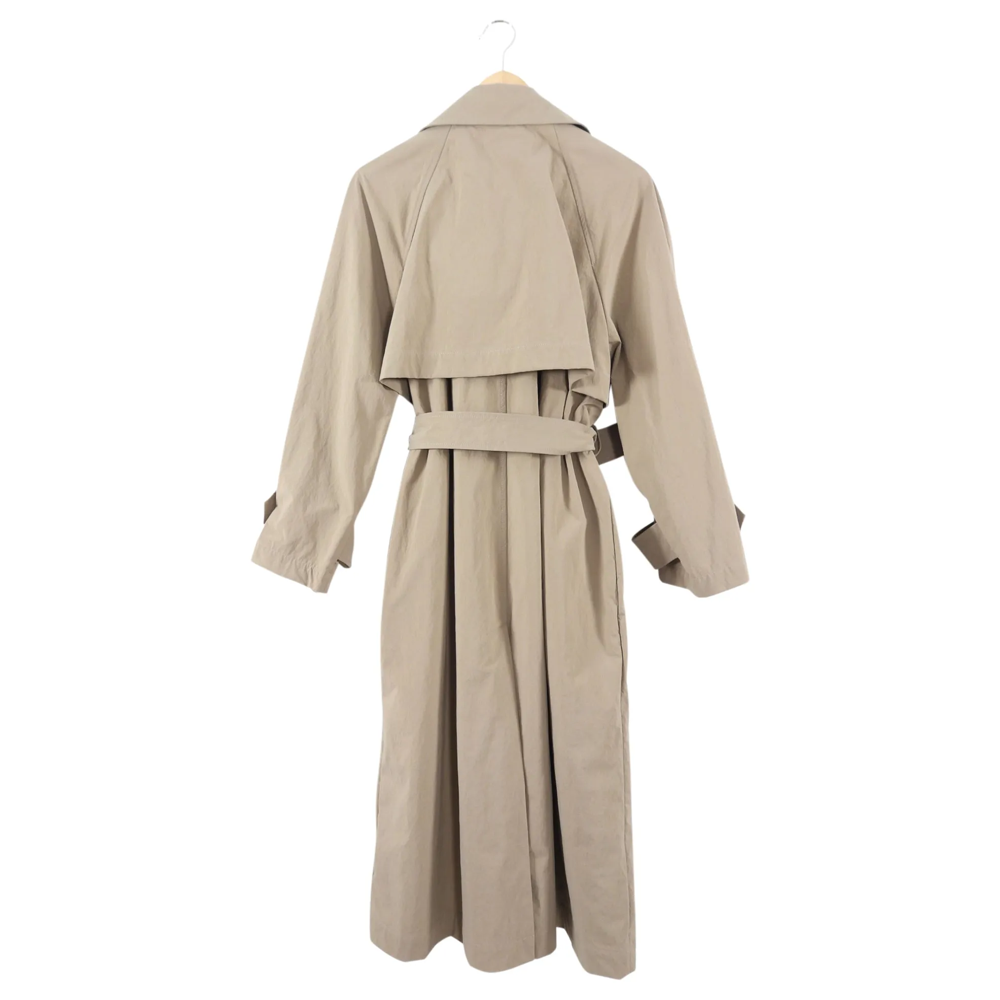 Brunello Cucinelli Belted Beige Trench Coat with Monili Bead - S / M