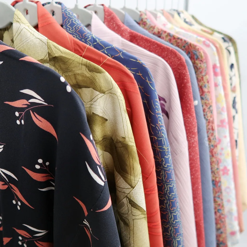 Bundle 15pcs Silk Haori Jacket Wholesale Bulk Free Shipping #568
