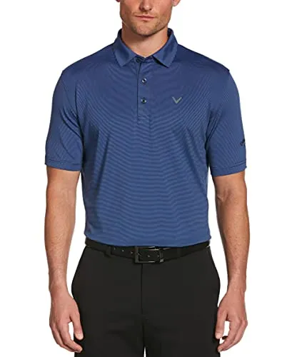 Callaway Men's Pro Spin Fine Line Short Sleeve Golf Shirt (Size X-Small-4X, Peacoat, 4X-Large Big Tall