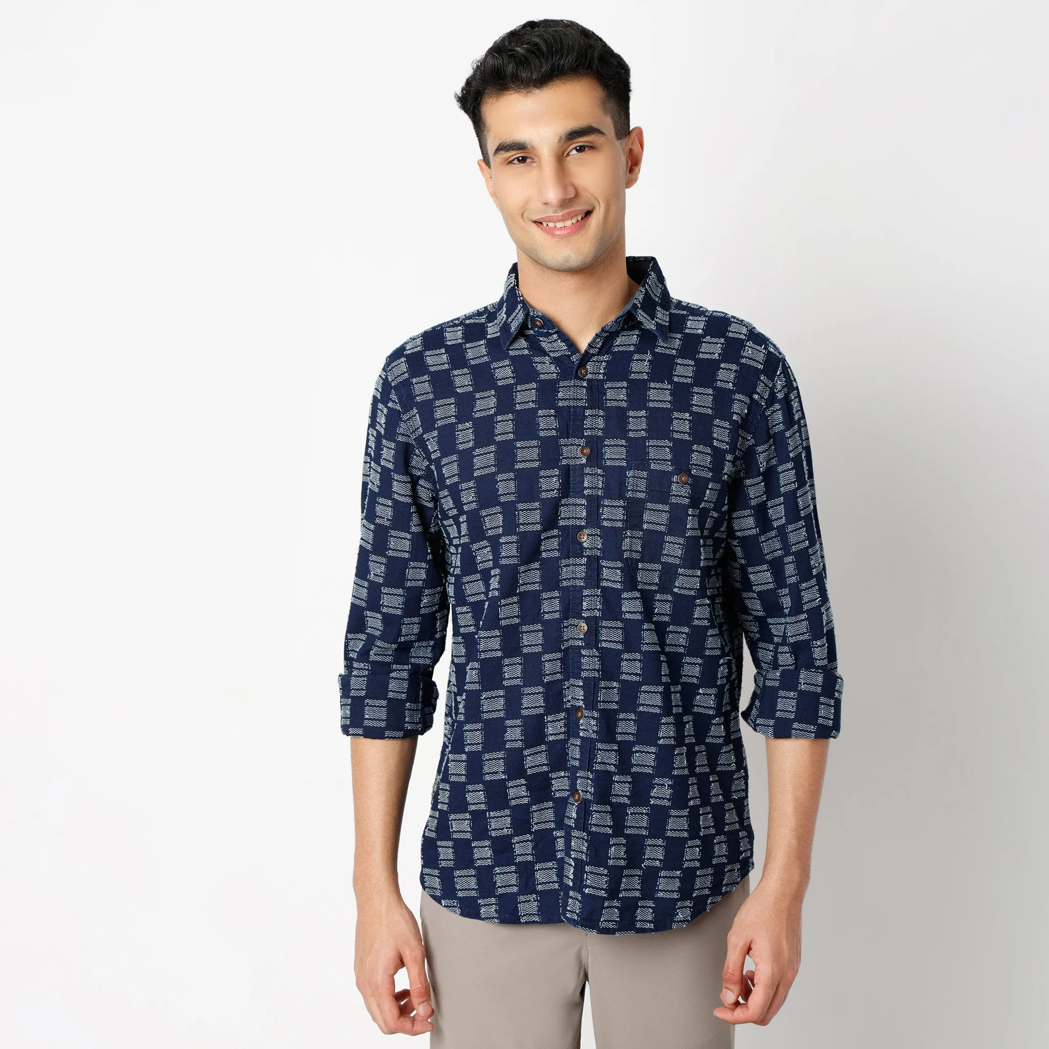 Checkered Modern Explorer Full Sleeve Shirt