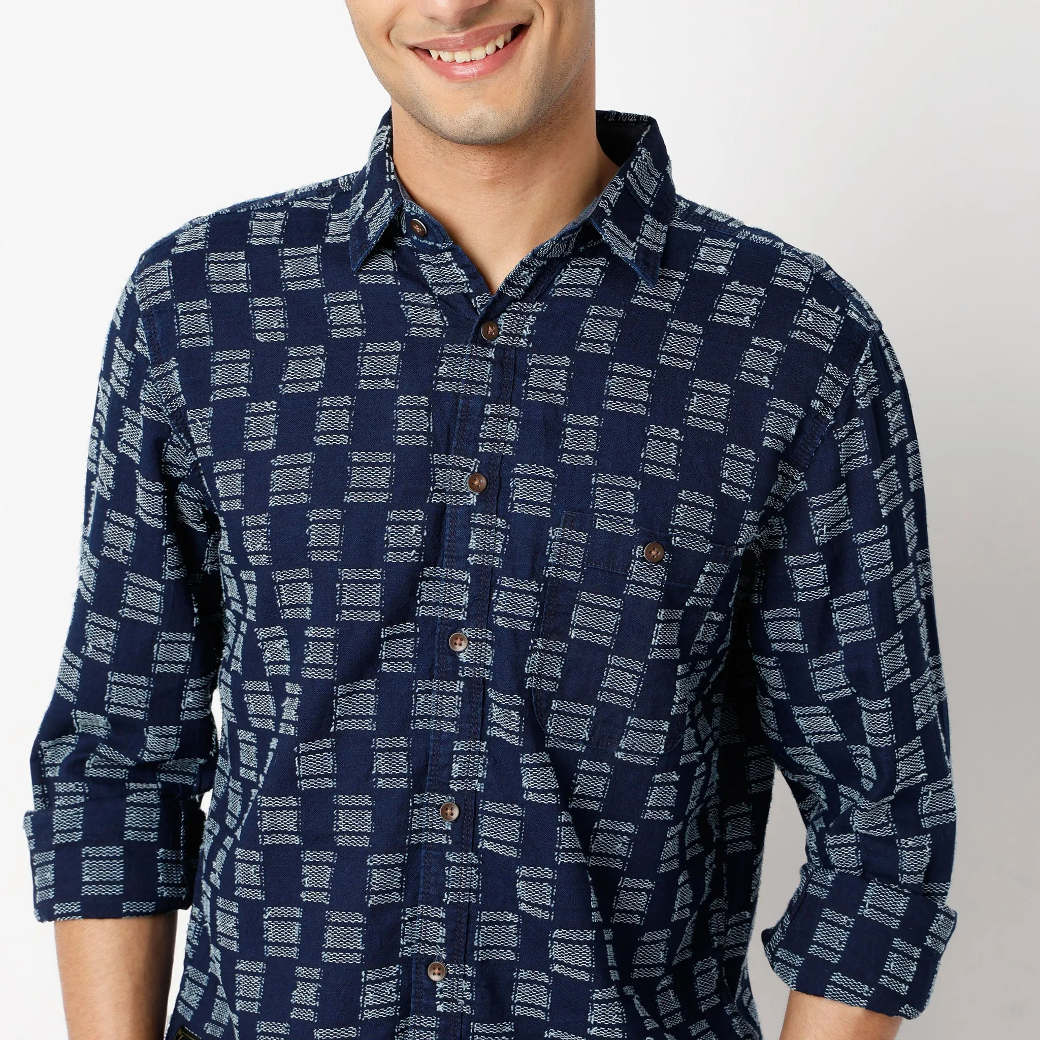 Checkered Modern Explorer Full Sleeve Shirt