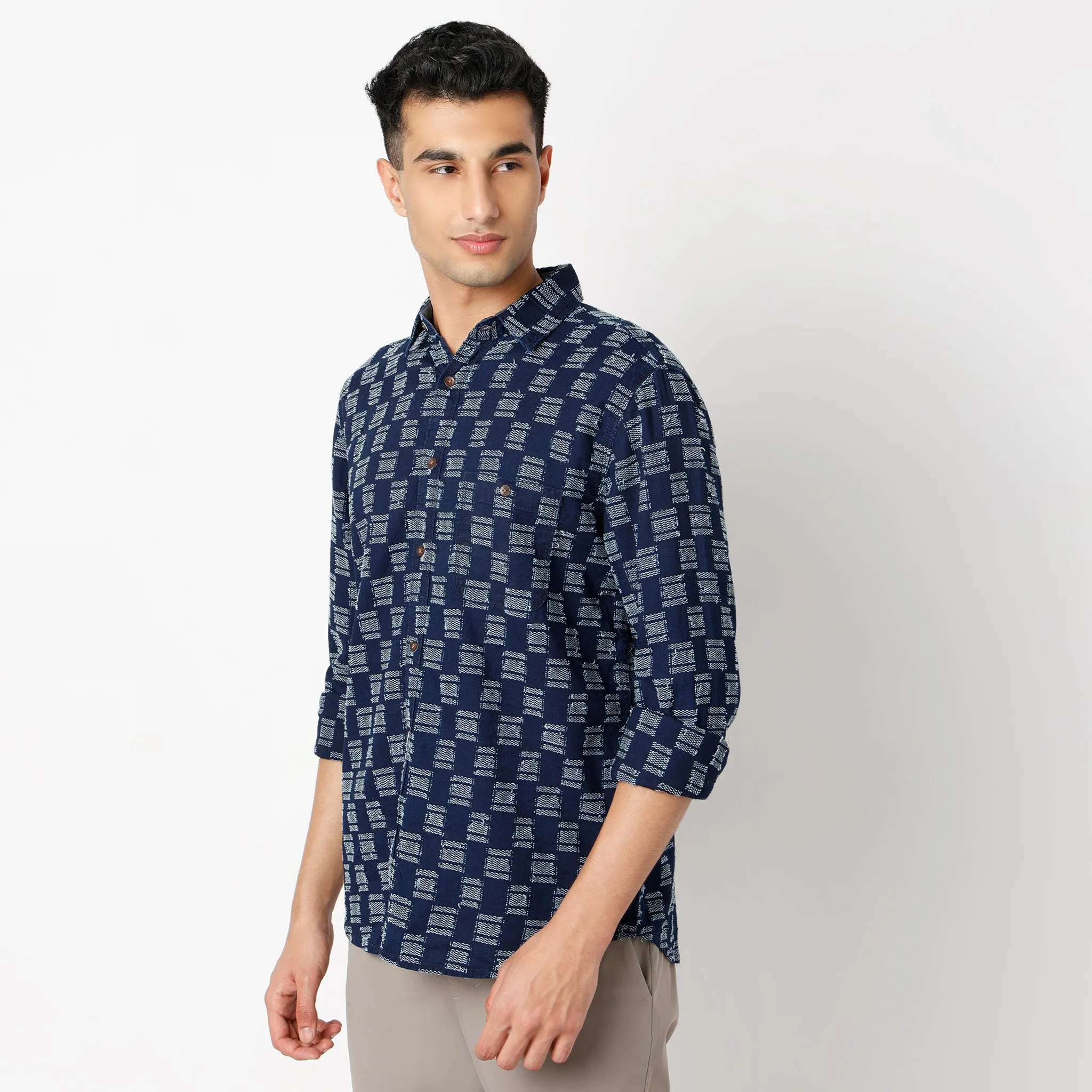 Checkered Modern Explorer Full Sleeve Shirt