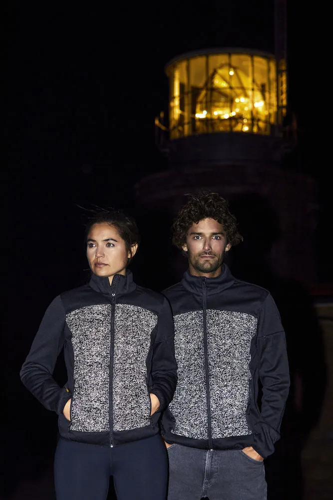 Clique Custer Ladies Fleece Jacket | Lightly Padded | Quilted | Reflective Print | Black | XS-3XL