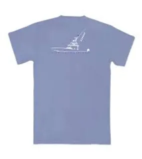 Coastal Cotton: Atlantic Blue Yacht Short Sleeve Tee