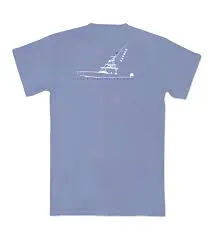 Coastal Cotton: Atlantic Blue Yacht Short Sleeve Tee
