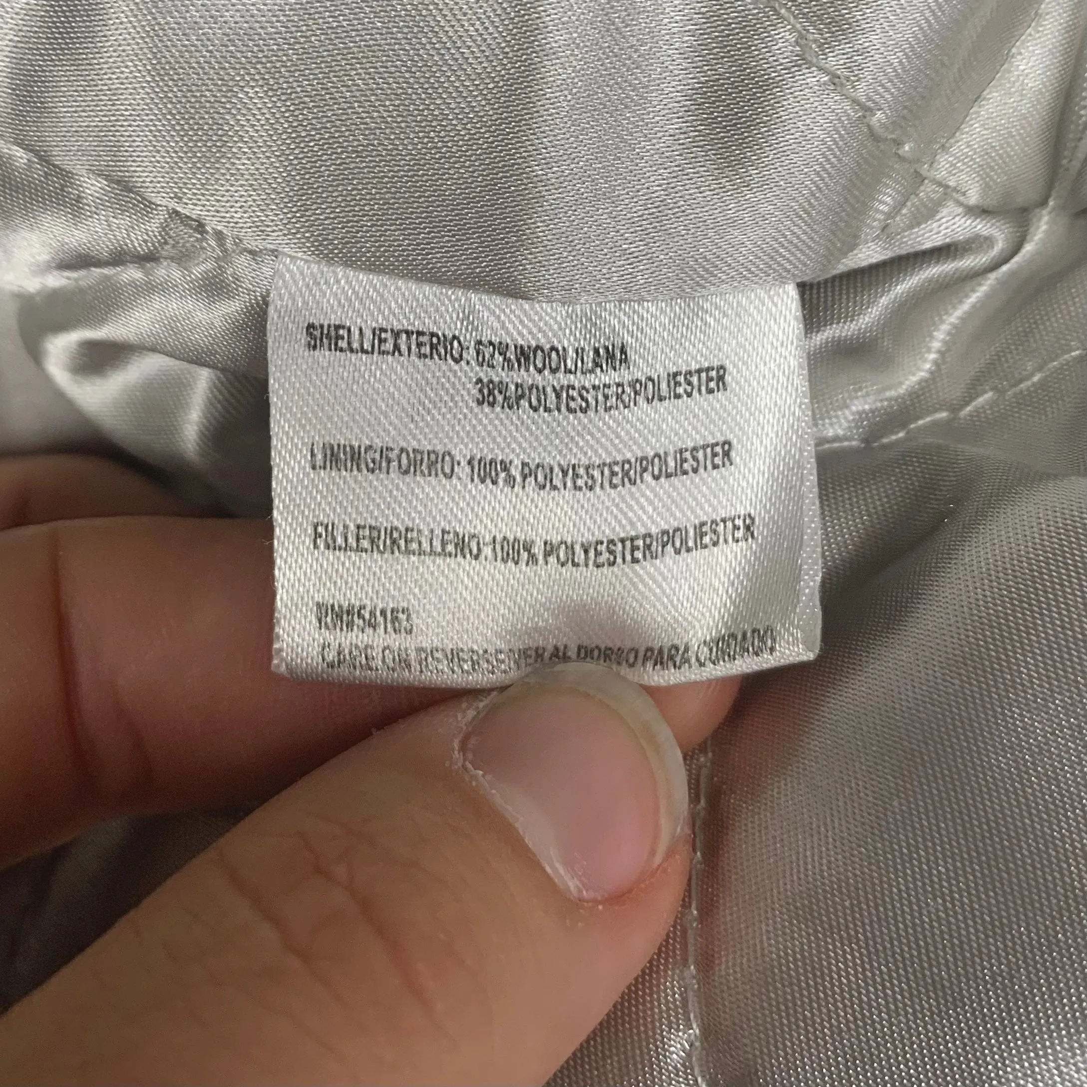 Coat Peacoat By Calvin Klein In Grey, Size: S