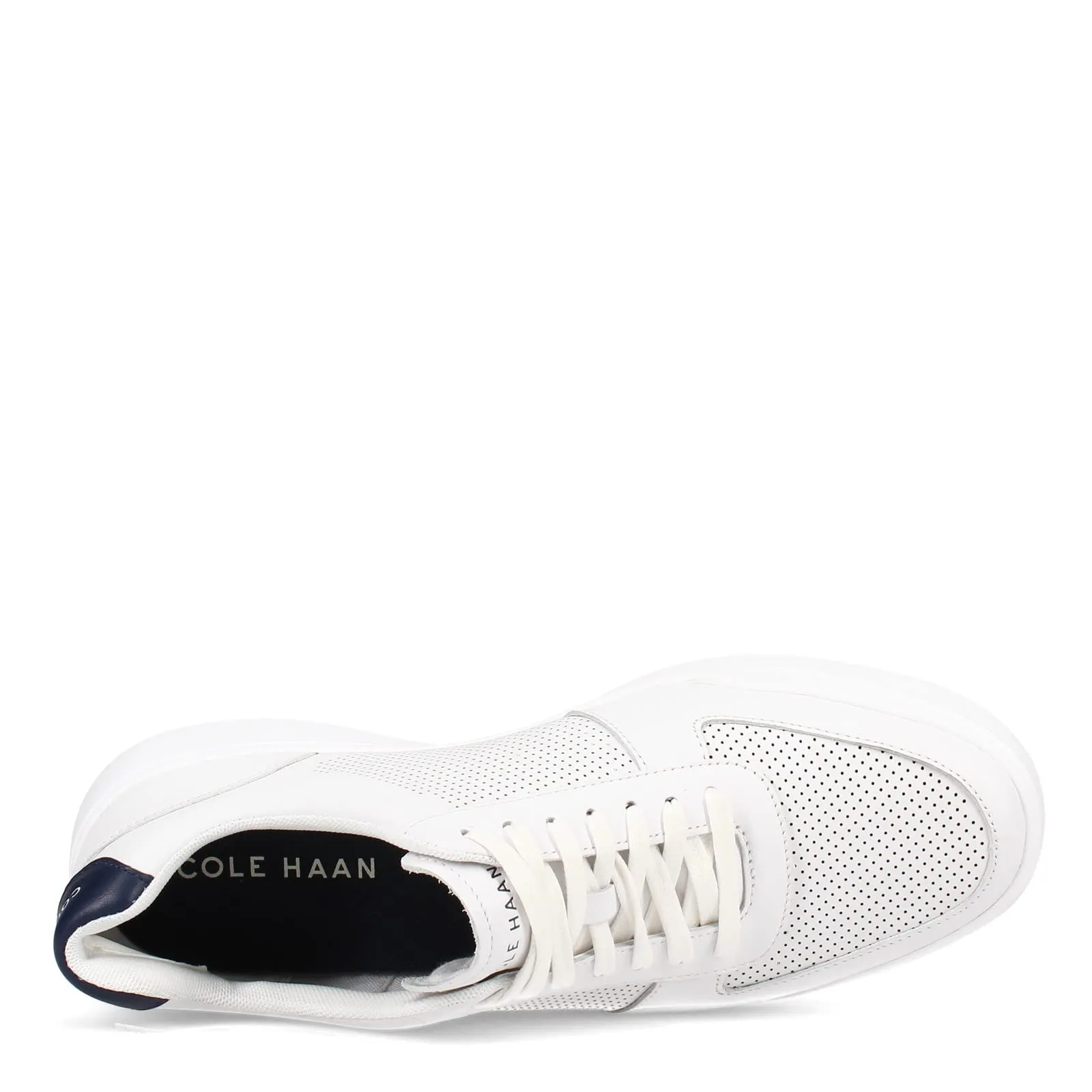 Cole Haan Men's Grand Crosscourt Modern Perforated Sneaker, Optic White/Peacoat, 9