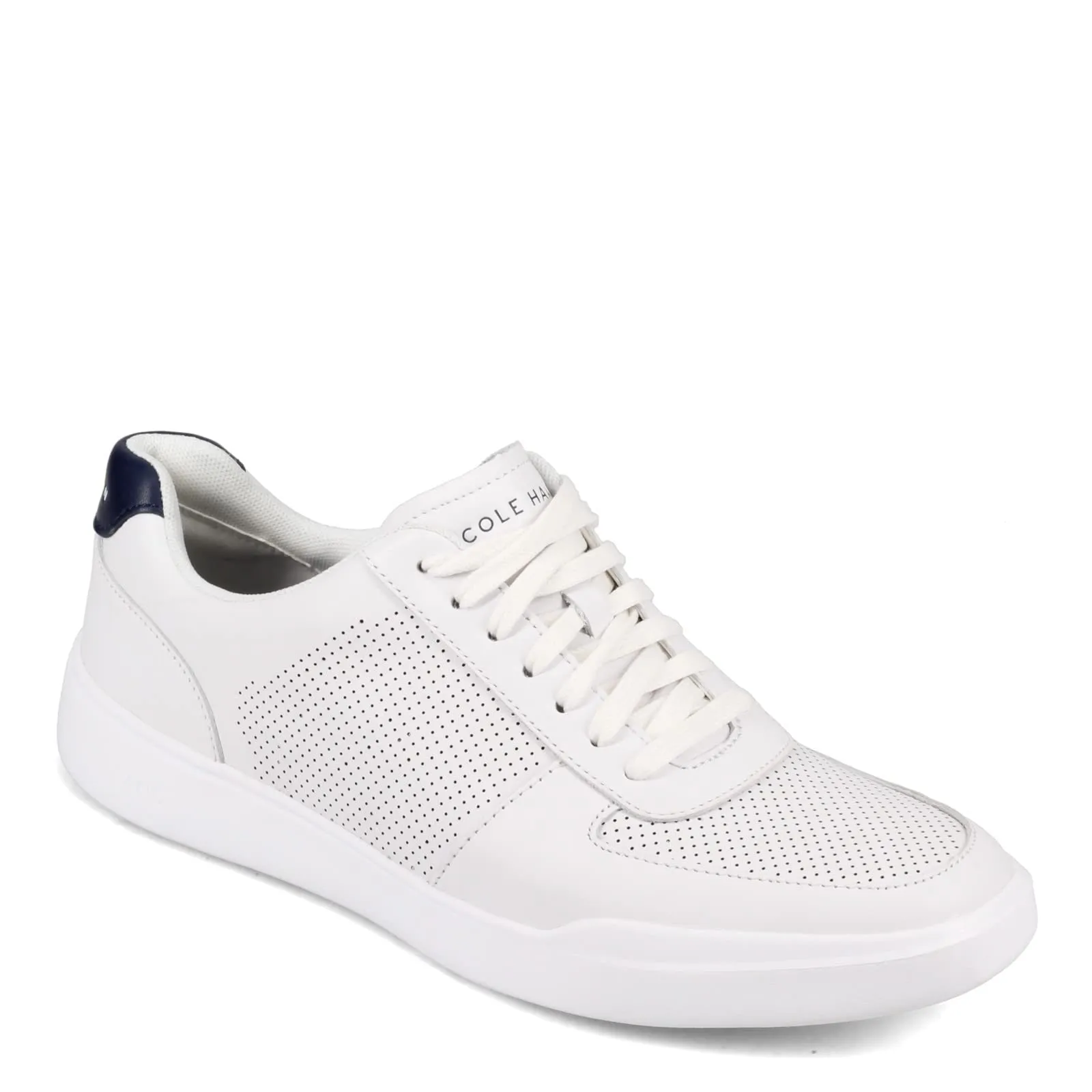 Cole Haan Men's Grand Crosscourt Modern Perforated Sneaker, Optic White/Peacoat, 9