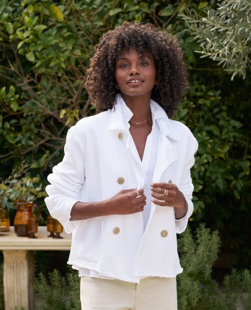 Crop Mini Belfast Peacoat White