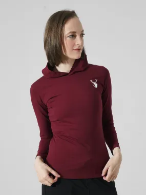 Crossover Top in Maroon
