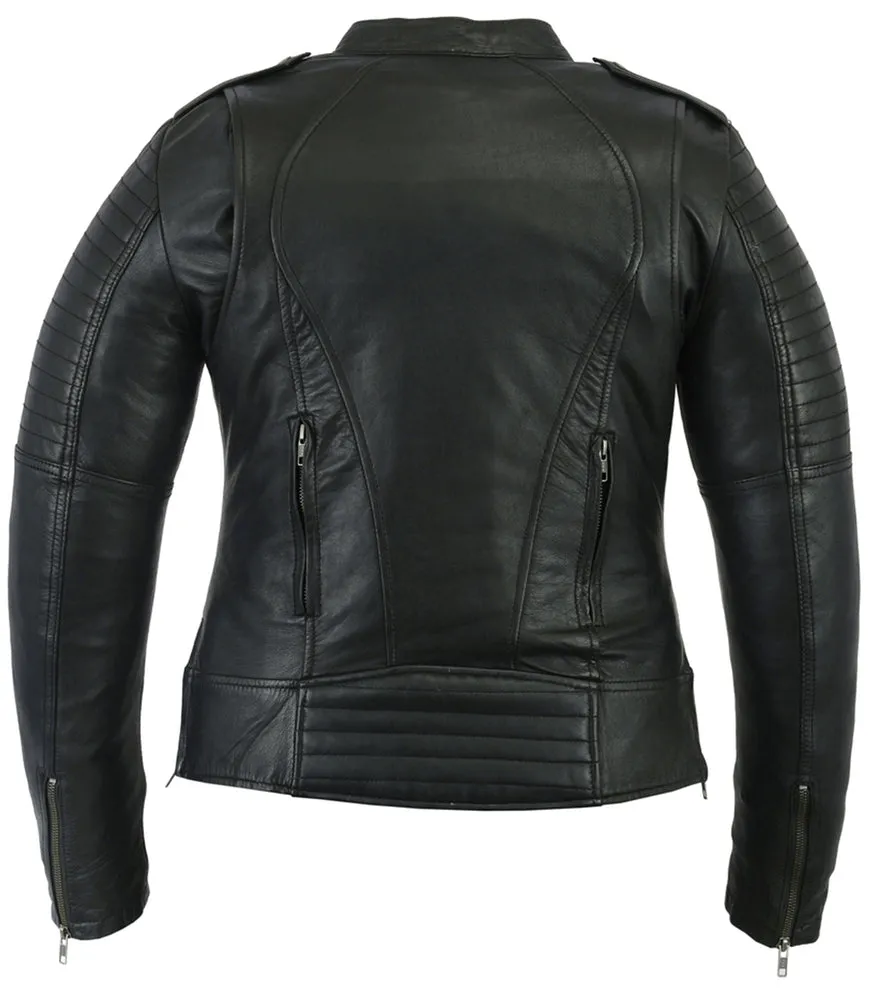 Daniel Smart Women's Updated Biker Style Jacket