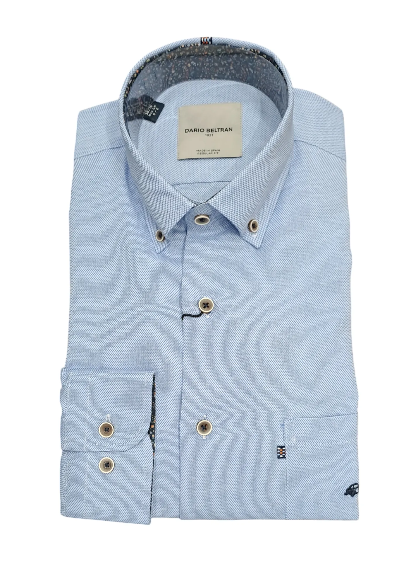 Dario Beltran Osorno Regular Fit Casual Shirt - Blue