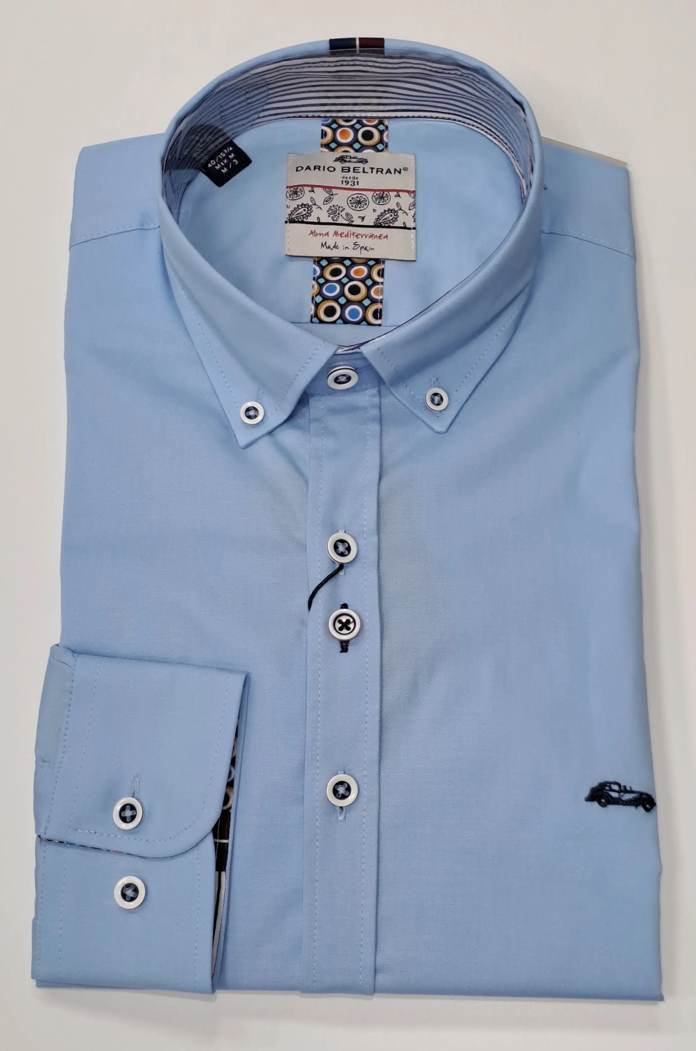 Dario Beltran Xiabre Regular Fit Long Sleeve Shirt 2162 - Blue