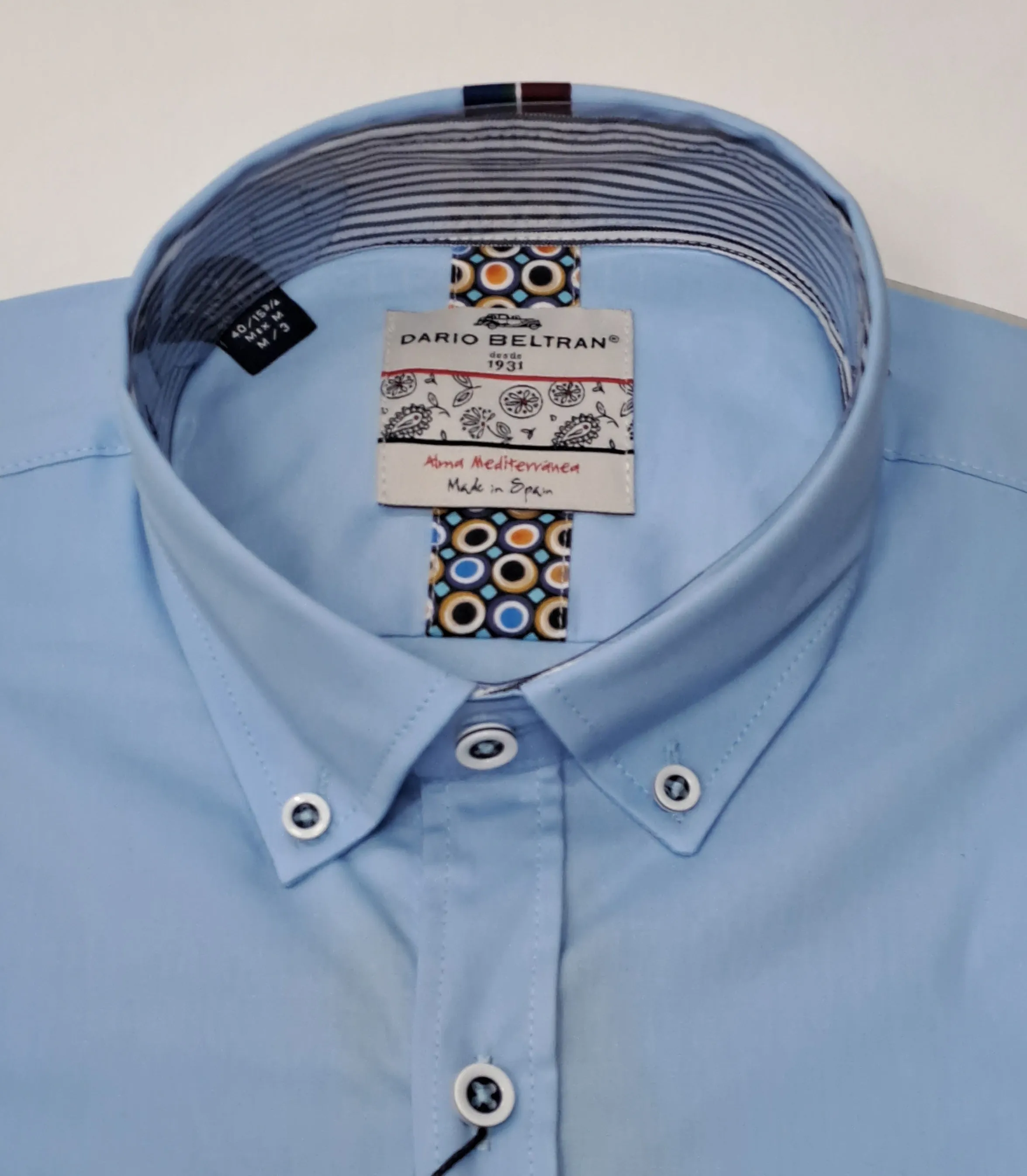 Dario Beltran Xiabre Regular Fit Long Sleeve Shirt 2162 - Blue