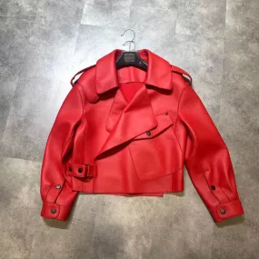 Elegant Women's Genuine Leather Jacket - Sheepskin jacket Short for Stylish Commutes