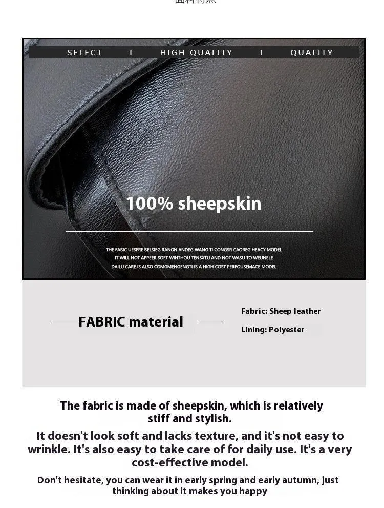 Elegant Women's Genuine Leather Jacket - Sheepskin jacket Short for Stylish Commutes
