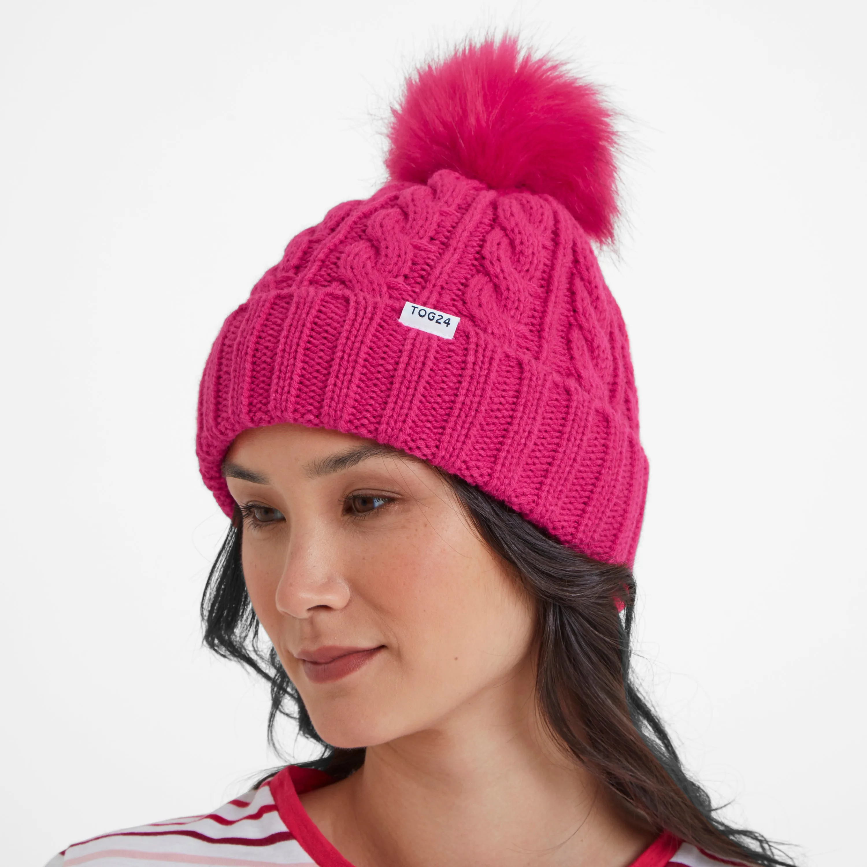 Elias Knit Hat - Hibiscus Pink