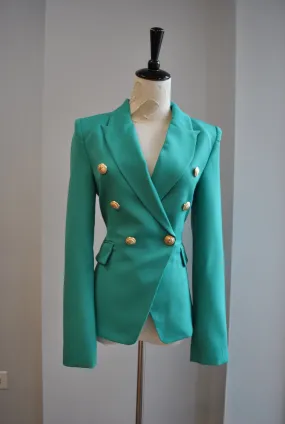 EMERALD GREEN DOUBLE BREASTED BLAZER