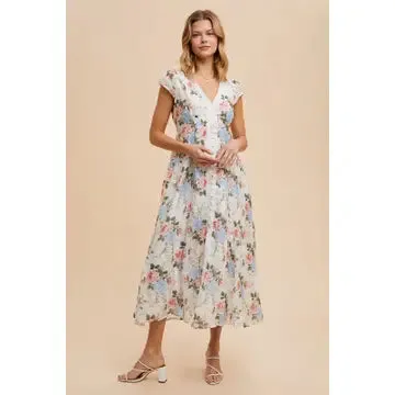 Enchanting Moments Lace Trim Dress