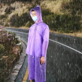 EVA Raincoat Protect Body Arms Legs, Waterproof Reusable Rain Poncho for Women Men Adult Kids Outdoor Traveling Eva Material Raincoat / Rain wear / Rain Suit for Outdoor Accessory (1pc)