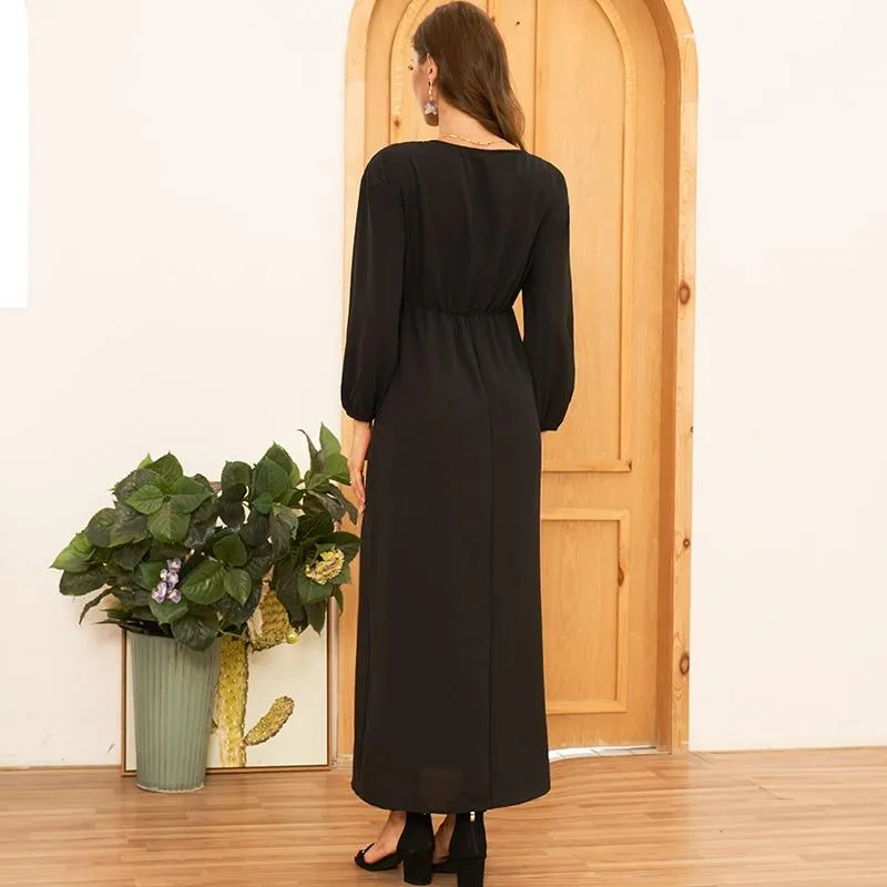 FashionSierra - High Waist Long Wild Sweet Long Sleeve Girl Dress