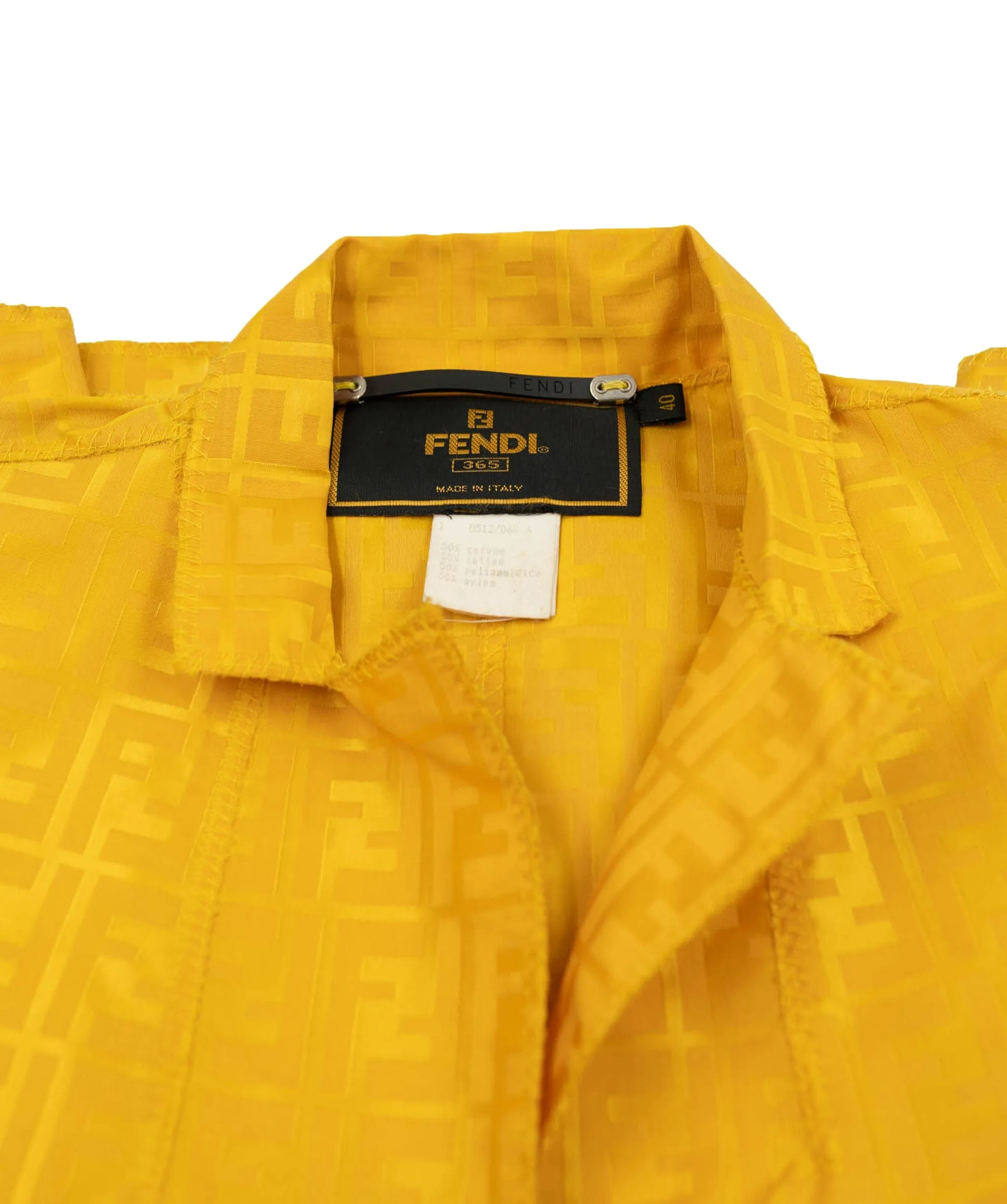Fendi Zucca Trench Coat Yellow ASL4675