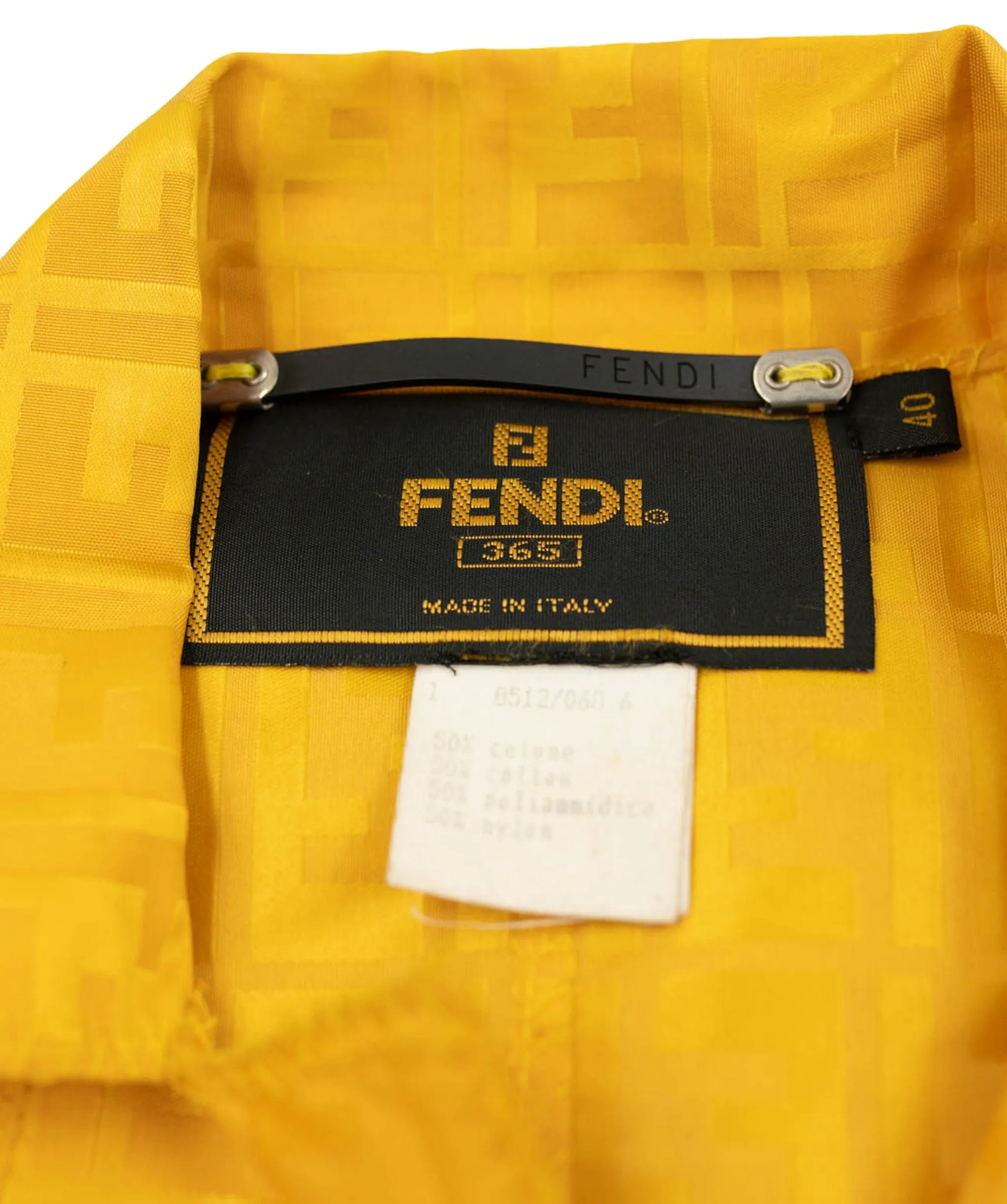 Fendi Zucca Trench Coat Yellow ASL4675