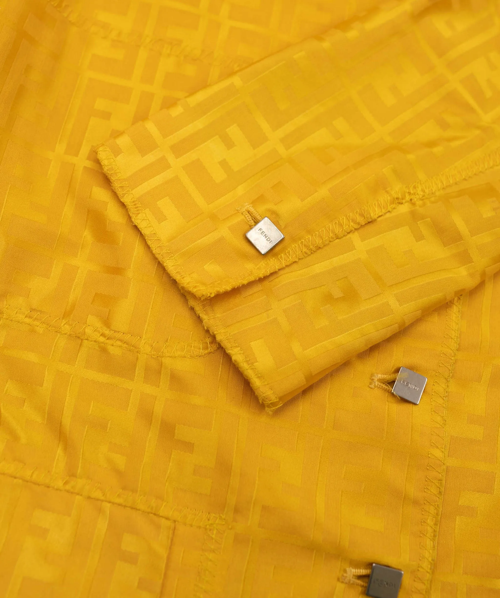 Fendi Zucca Trench Coat Yellow ASL4675