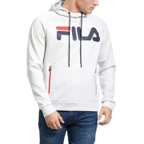 Fila Men's Ezra Tech Hoodie Light Grey Marl-Peacoat-Chinese Red