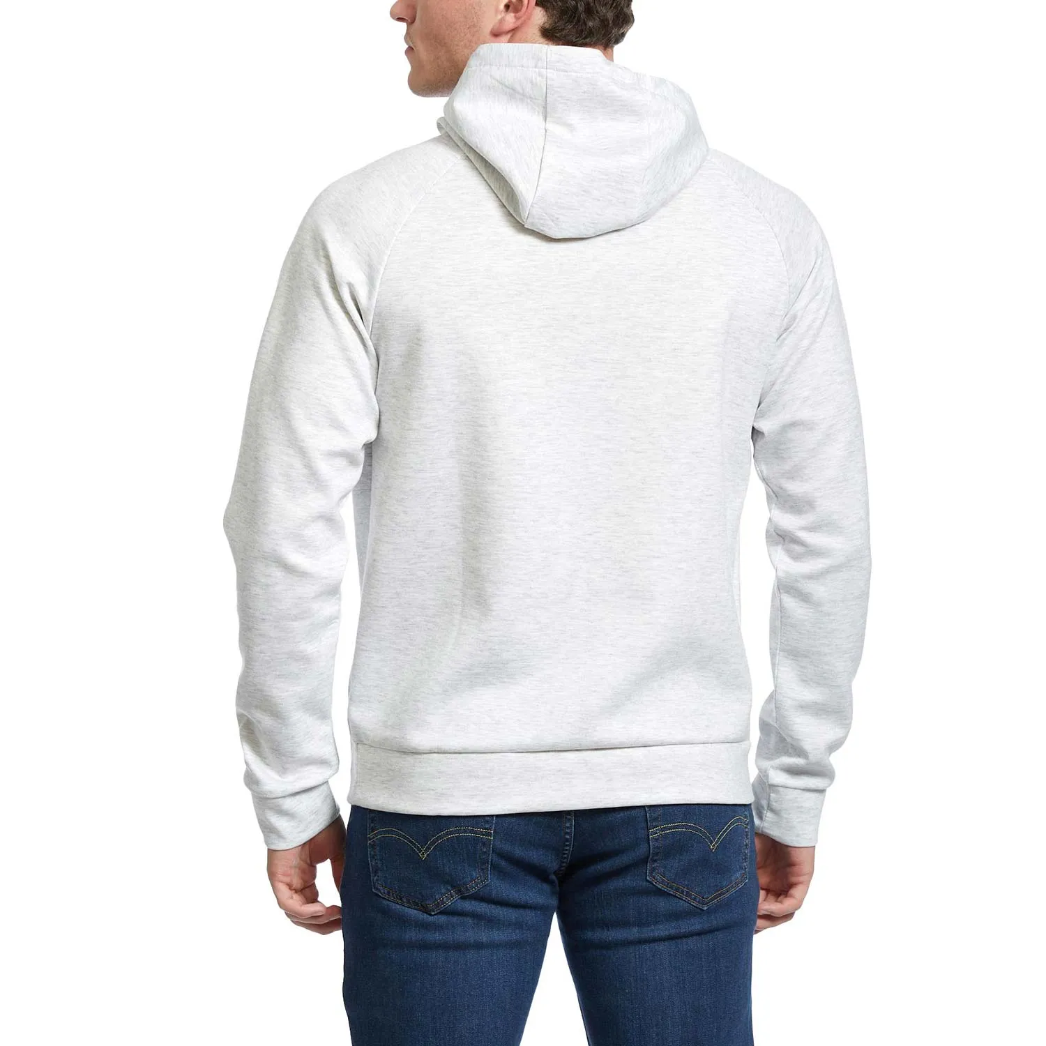 Fila Men's Ezra Tech Hoodie Light Grey Marl-Peacoat-Chinese Red